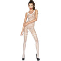 PASSION - FEMME BS045 BODYSTOCKING BLANC