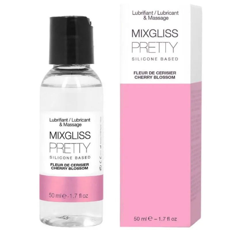 Lubrifiant silicone Mixgliss Pretty Fleur de cerisier 50ml France non gras durable massage intime