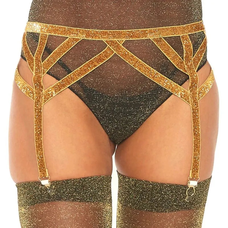LEG AVENUE - PORTE-JARRETELLES ÉLASTIQUE LUREX