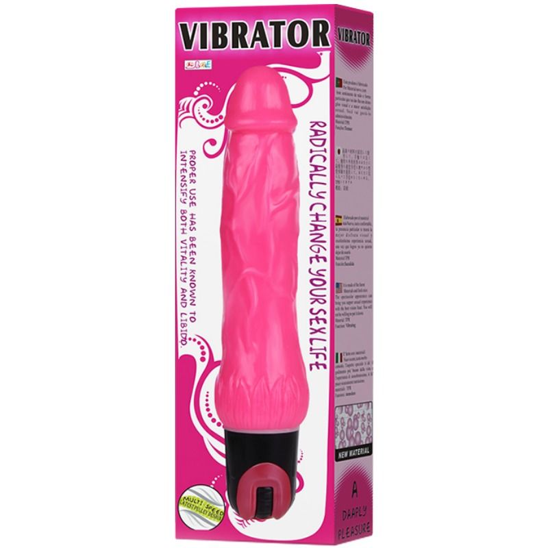 Vibromasseur Rose Veiné Multivitesse Tpr