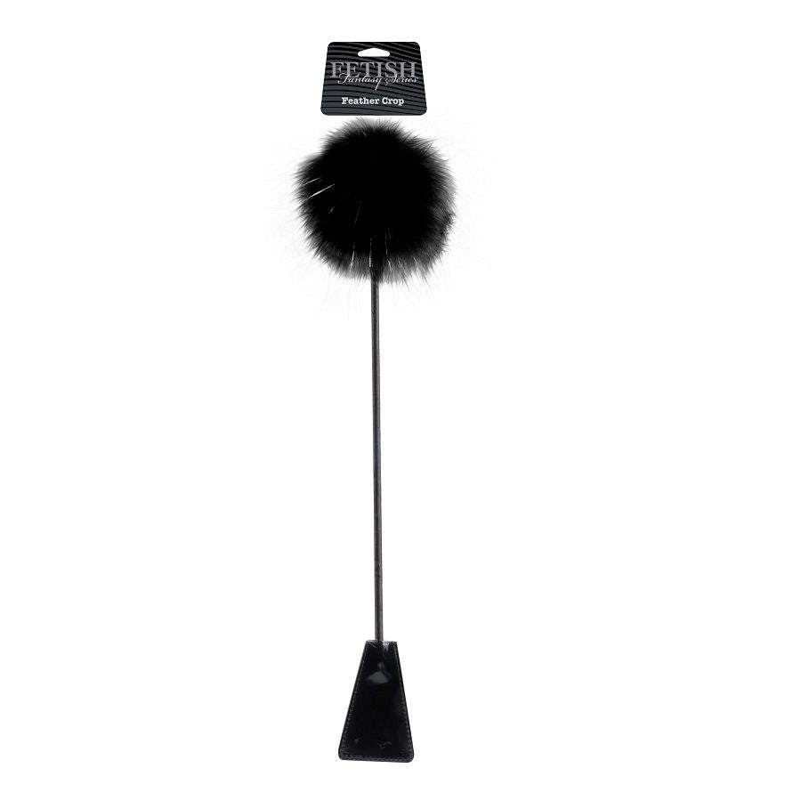 Fouet En Faux Plumes Et Vinyle 60 Cm