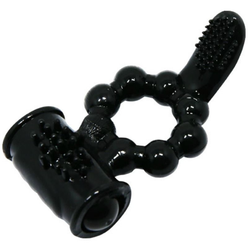 Cockring Vibrant Silicone Noir Pour Couples