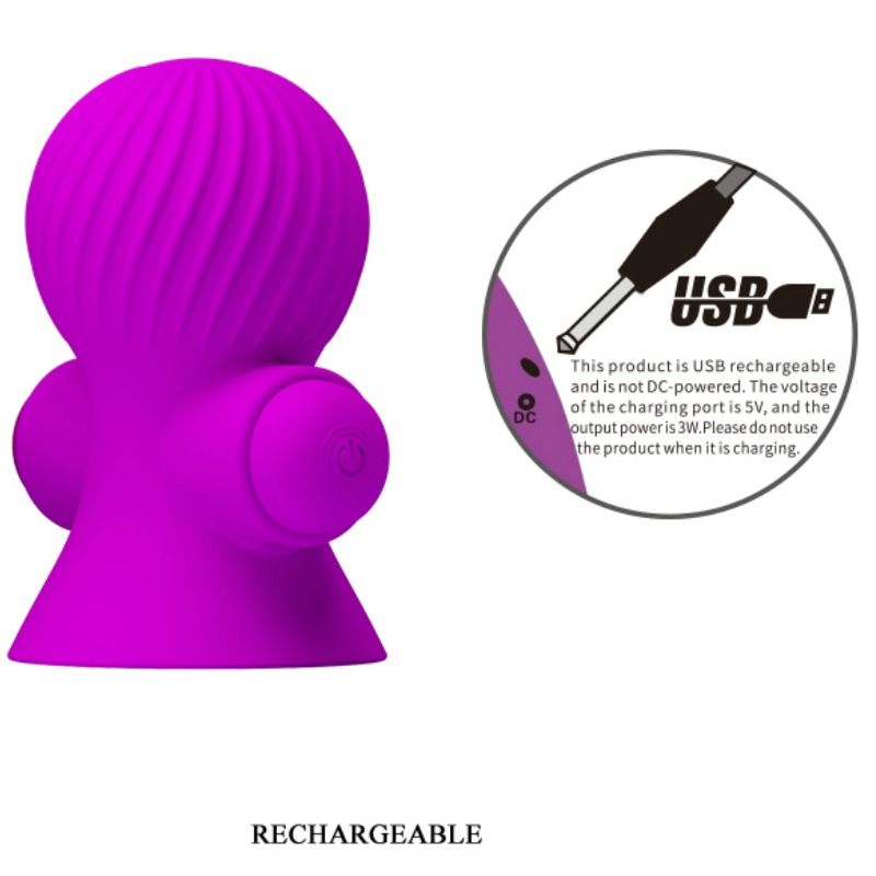 Stimulateur De Tétons Vibrant Silicone Rechargeable