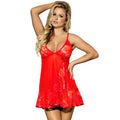 SUBBLIME - BABYDOLL FLORAL LACES ROUGE L /
