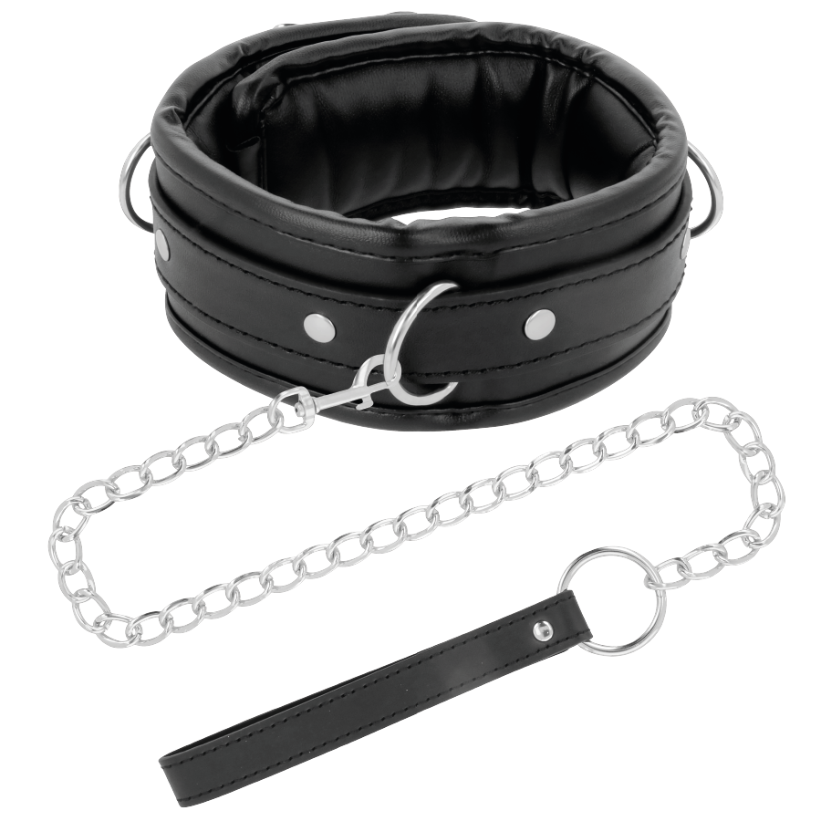 Collier De Posture Bdsm En Cuir Rembourré