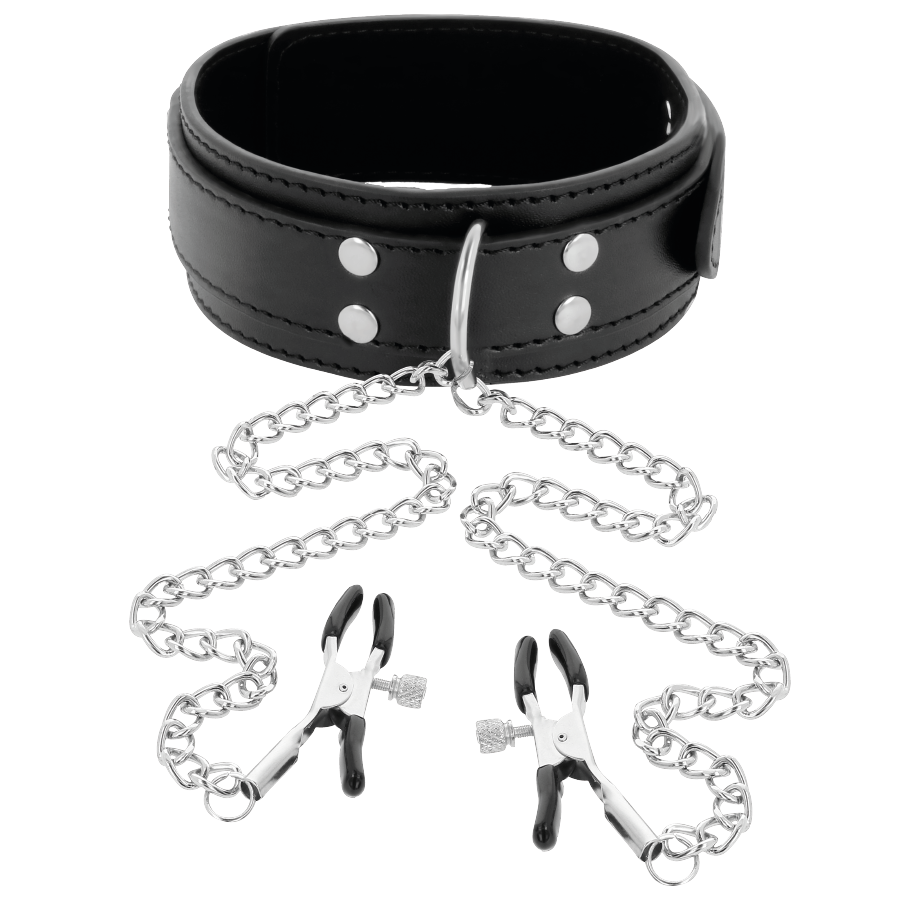 Collier Bondage Cuir Pvc Réglable