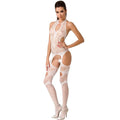 PASSION - FEMME BS053 BODYSTOCKING BLANC