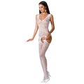 PASSION - FEMME BS062 BODYSTOCKING BLANC