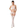 PASSION - FEMME BS047 BODYSTOCKING BLANC