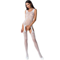 PASSION - FEMME BS061 BODYSTOCKING BLANC