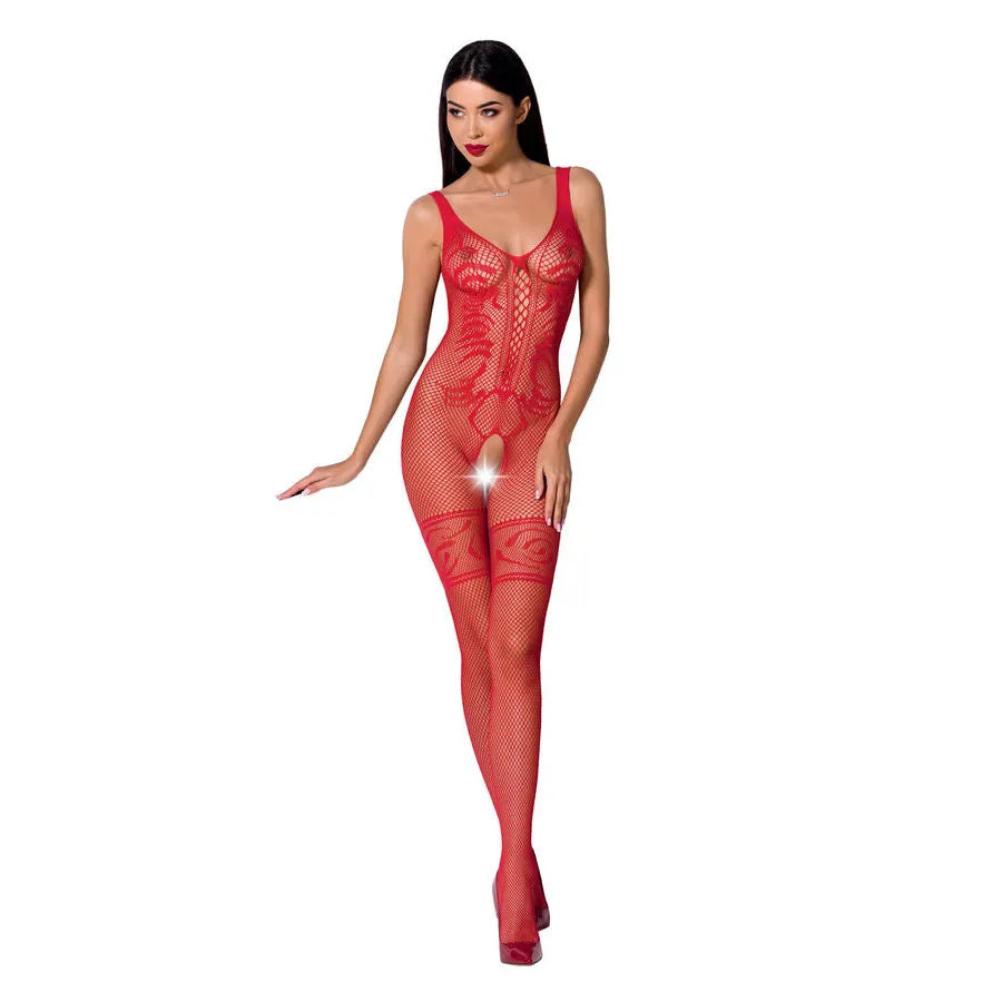 PASSION - FEMME BS069 BODYSTOCKING ROUGE