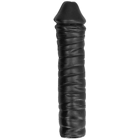 Gode All Black Pvc Nervuré 38 Cm