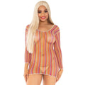 LEG AVENUE - ZIGZAG MINI ROBE MULTICOLORE