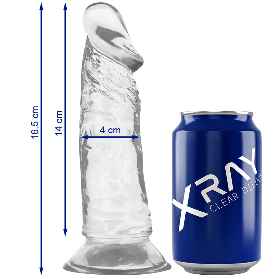 Gode réaliste transparent Jelly 16.5cm pour sensations fermes et douces