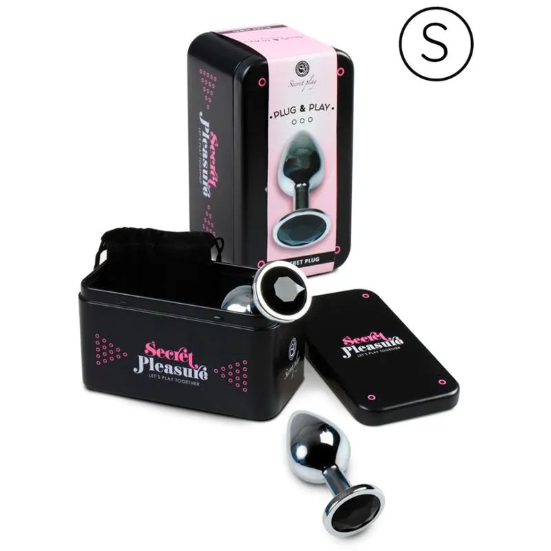 Plug anal métallique conique Secretplay Noir stimulation anale sécurisée aluminium ultra-lisse sans nickel sextoy élégant