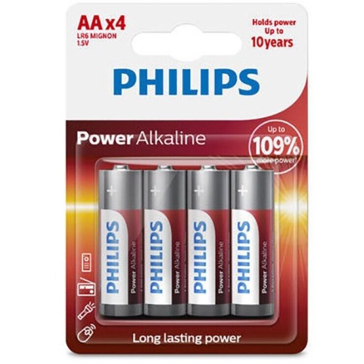 Piles Aa Alcalines Philips 1,5V