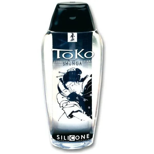 Shunga Toko Lubrifiant Silicone Intime Longue Durée Texture Soyeuse Élégant Design Épuré Bouteille Transparente Noire Capuchon Silicone Médical Grade Sexe Rapport Sextoys