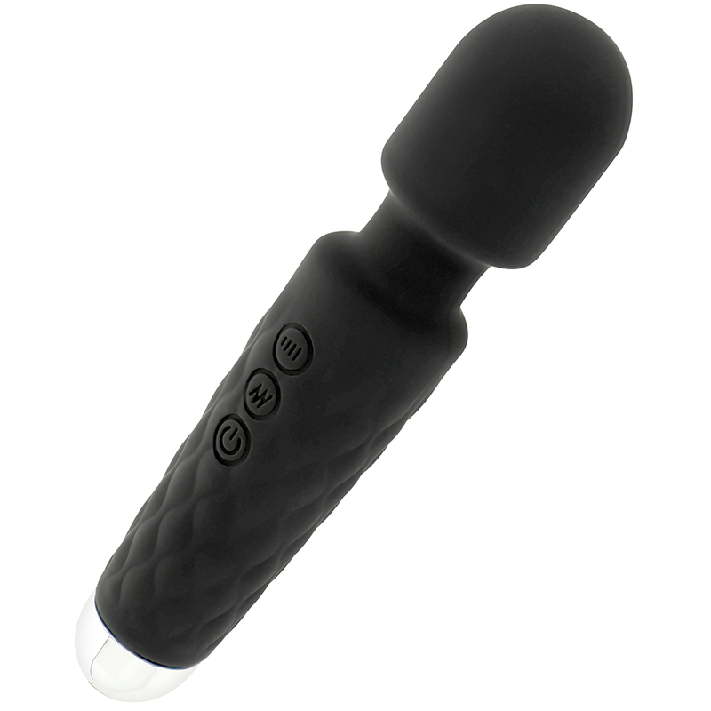 Vibromasseur Silicone Noir Rechargeable 10 Modes