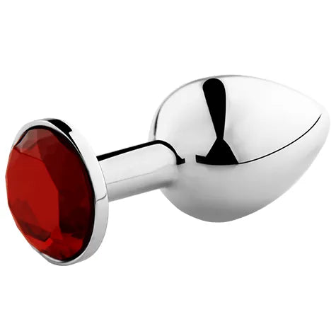 Plug anal conique en métal pour stimulation plaisir anal sûr et confortable Secretplay Toys design élégant rouge