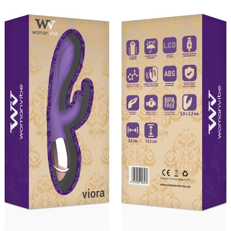 Vibromasseur Rabbit Rechargeable Silicone Or Lilas