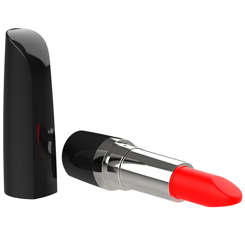 Mini Vibromasseur Rouge À Lèvres Portable Noir