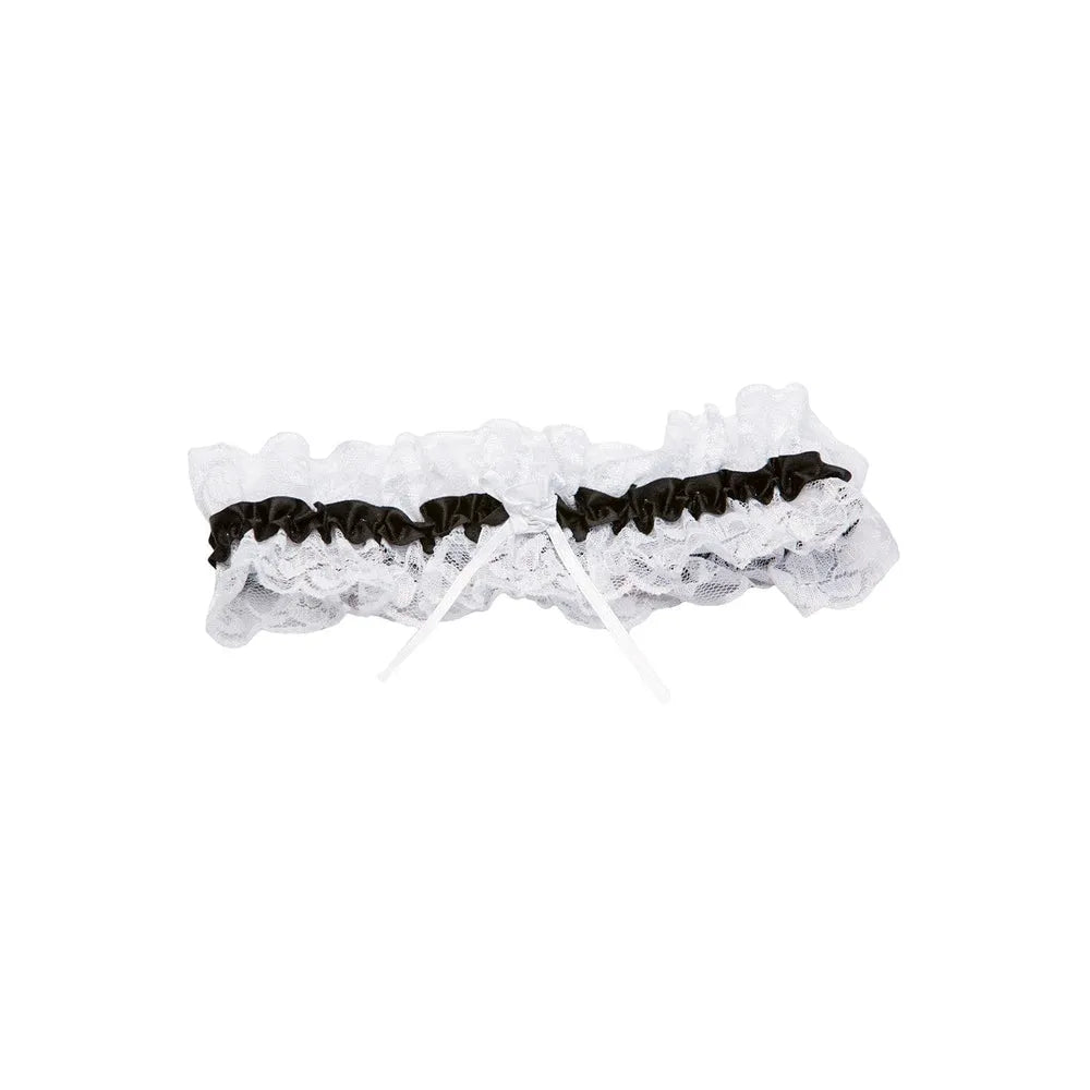 Jarretière En Dentelle Blanche Cérémonie