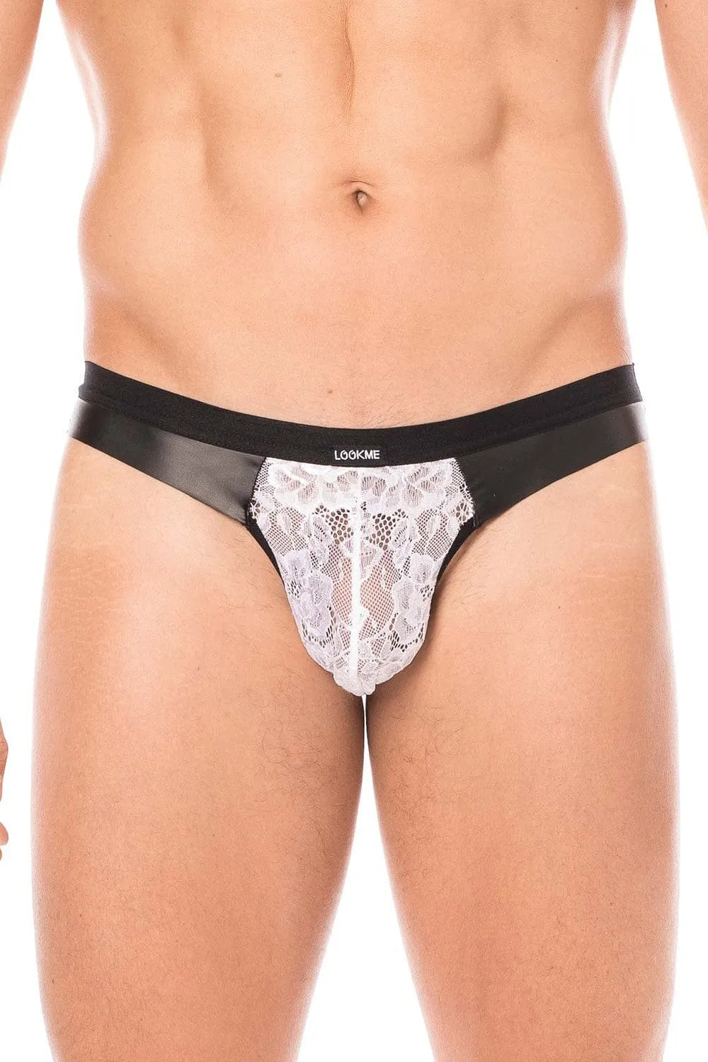 Jock En Dentelle Blanche Florale Pour Hommes