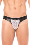 Jock En Dentelle Blanche Florale Pour Hommes