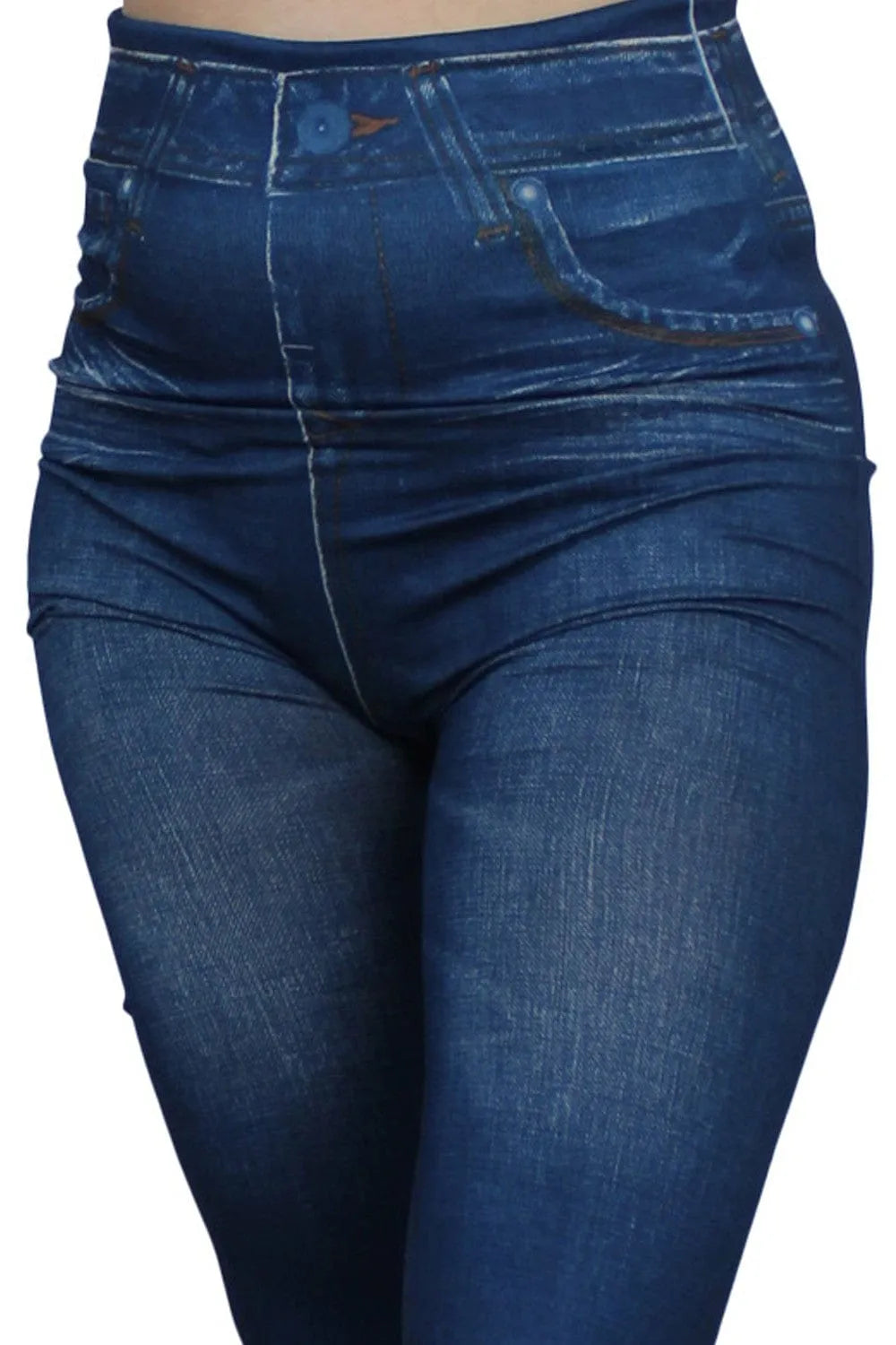 Legging Bleu Extensible Effet Jean Doux