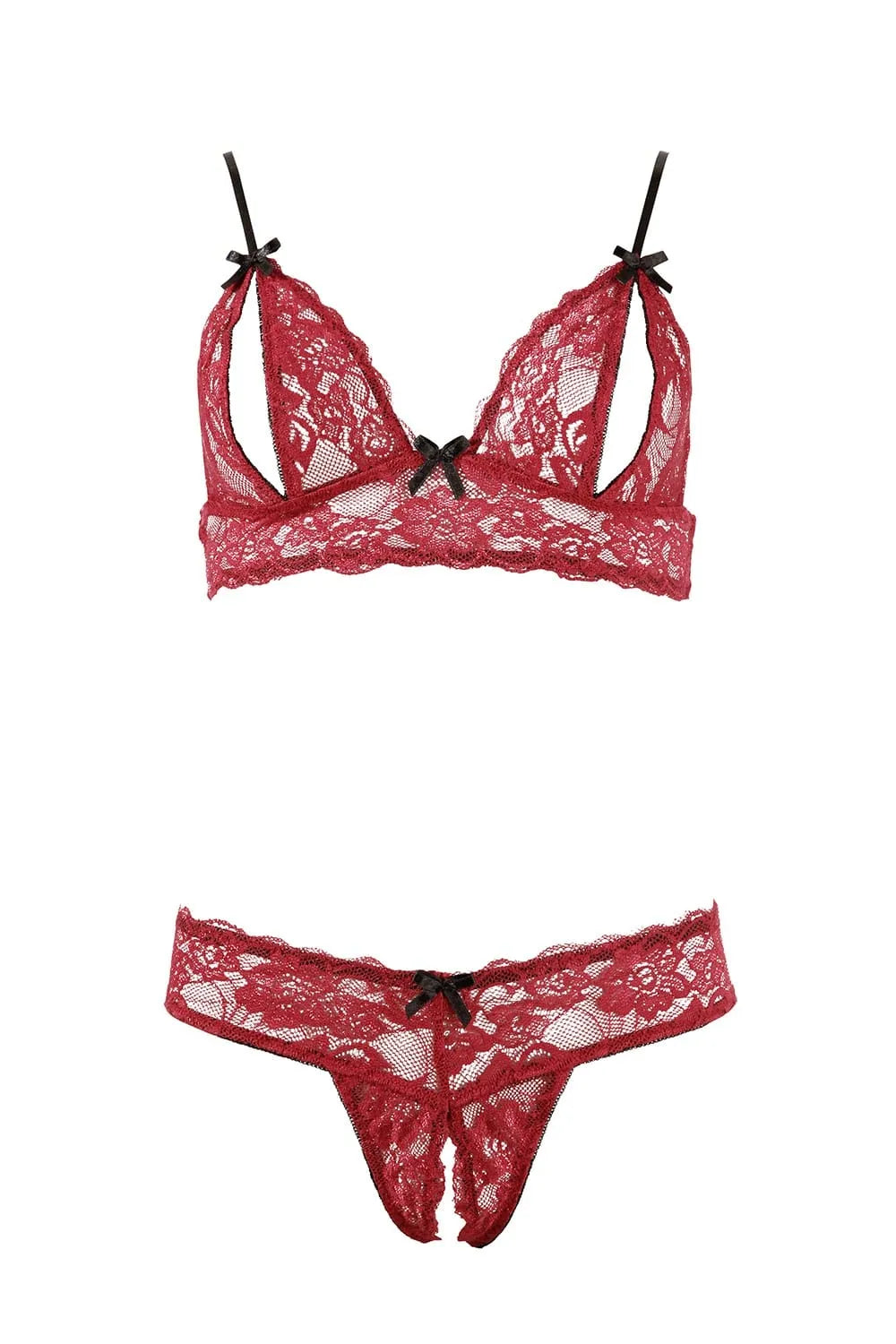 Lingerie En Dentelle Rouge