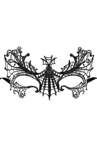 Loup Noir Brodé En Dentelle Pour Soirée