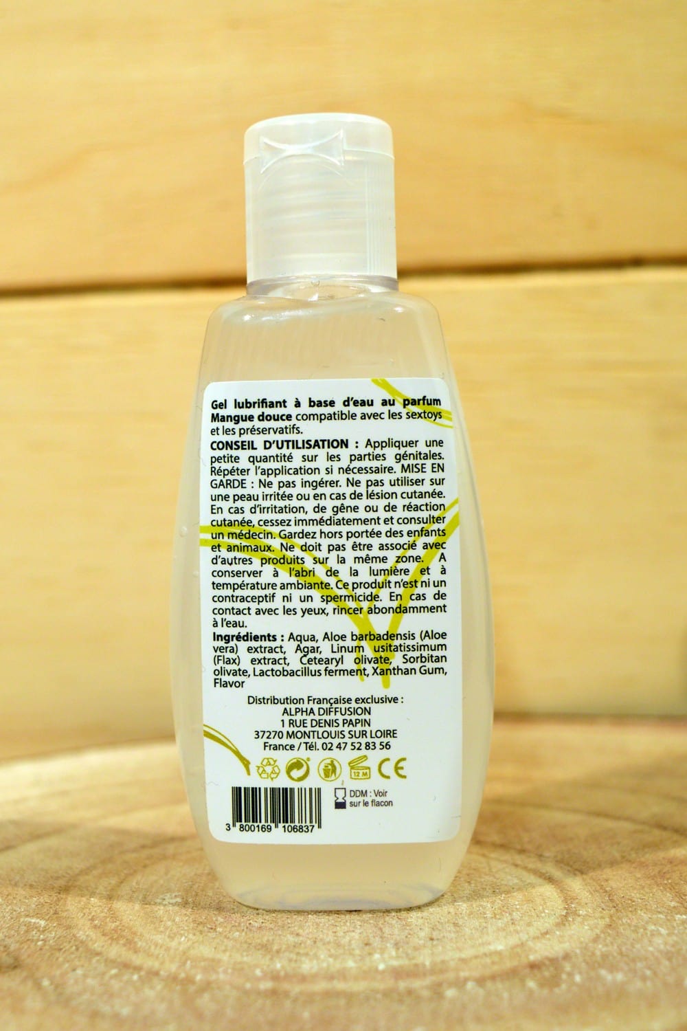 Lubrifiant à base d'eau 100% naturel Mangue Douce 90 ml - SEZ079