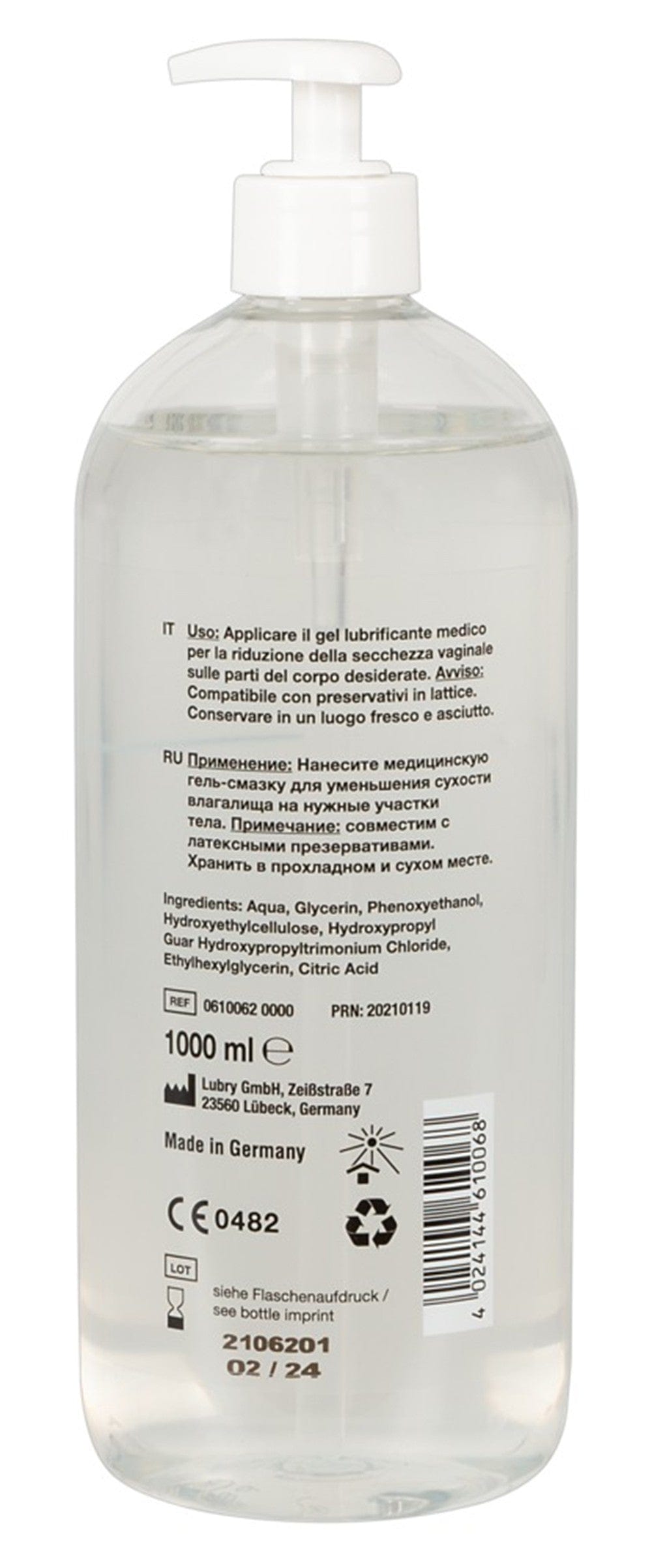 Lubrifiant végétalien 1000ml à base d'eau Just Glide - R610062