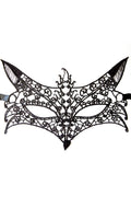 Masque Loup Noir Brodé En Dentelle Pour Soirée