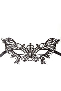 Masque Loup Noir Broderie Satinée