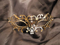 Masque Vénitien Doré Strass pour Soirées Élégantes