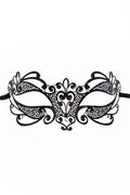 Masque Vénitien Noir En Métal Avec Strass Pour Soirées