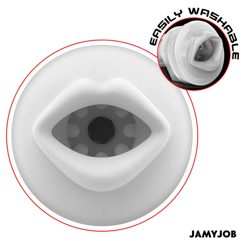 Masturbateur Automatique Silicone Noir Et Rouge