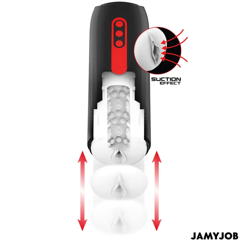 Masturbateur Automatique Silicone Noir Rouge Homme
