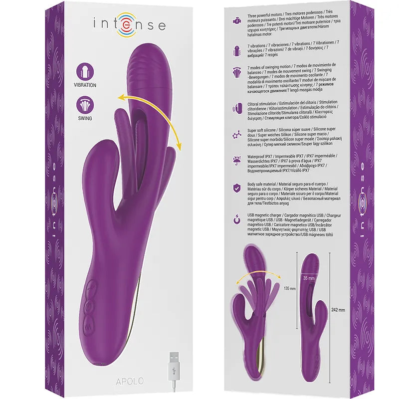 Masturbateur Féminin Étanche Violet Avec Langue Oscillante