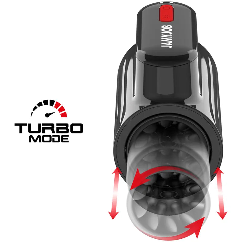 Masturbateur Masculin Silicone Noir Étanche Vortex
