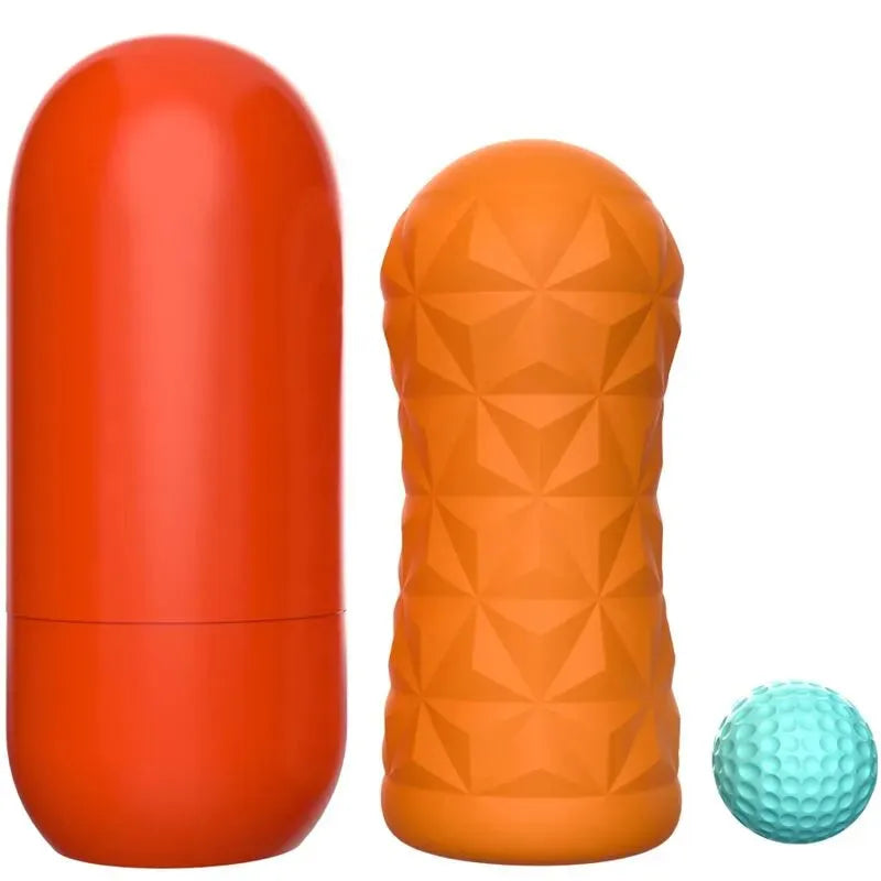 Masturbateur transparent à spirale rotative avec boule intégrée, texture interne excitante, design moderne et ergonomique.