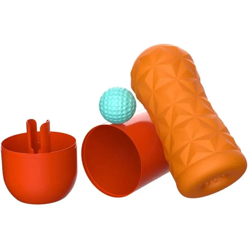 Masturbateur transparent à spirale rotative avec boule intégrée, texture interne excitante, design innovant et réutilisable.
