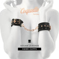 Menottes BDSM cuir vegan confort peau sensible