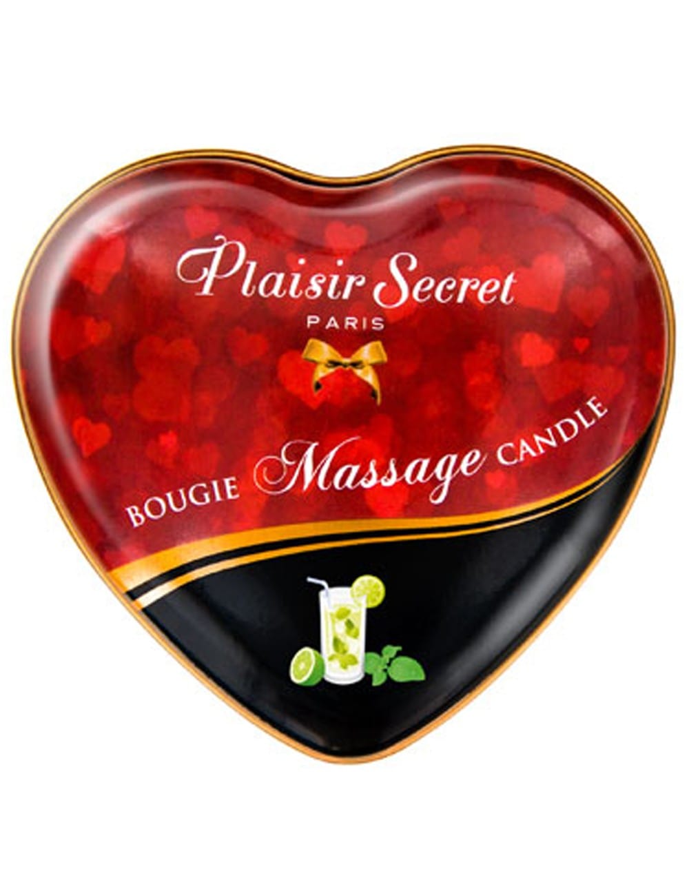 Mini bougie de massage mojito boite coeur 35ml - CC826066