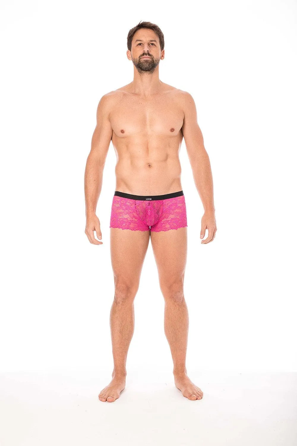 Mini-Pant En Dentelle Magenta Pour Hommes