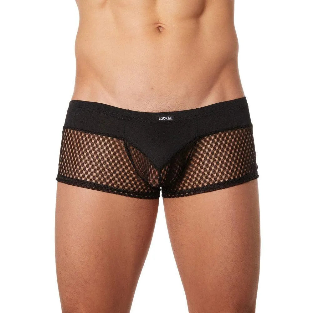 Mini Pant Noir Résille Sexy Lingerie