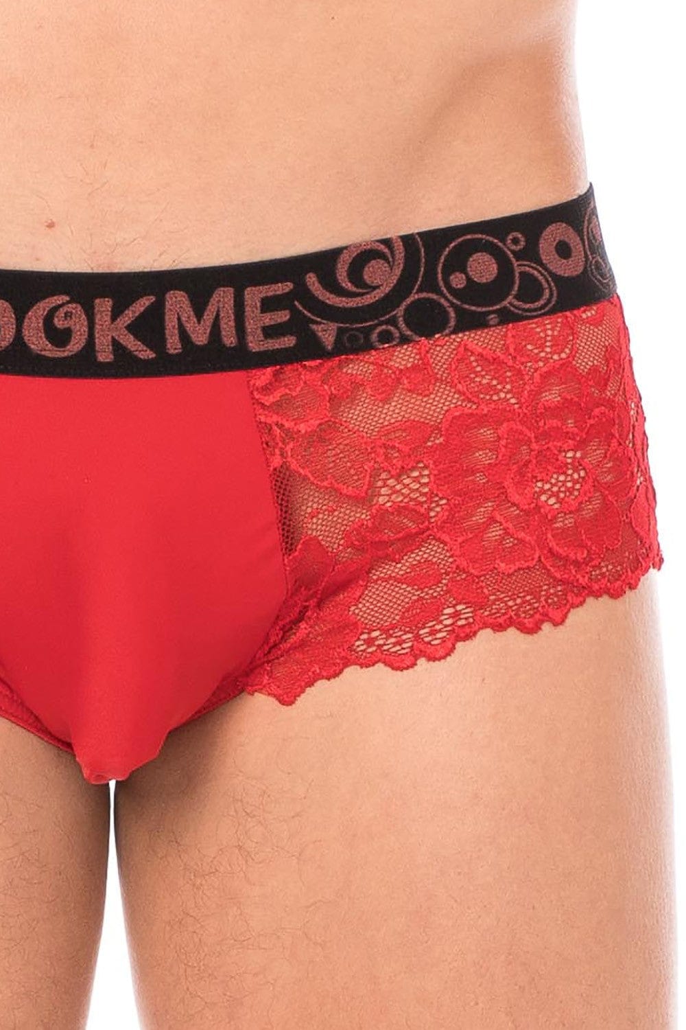 Mini-Pant rouge en dentelle délicate - LM2006-68RED