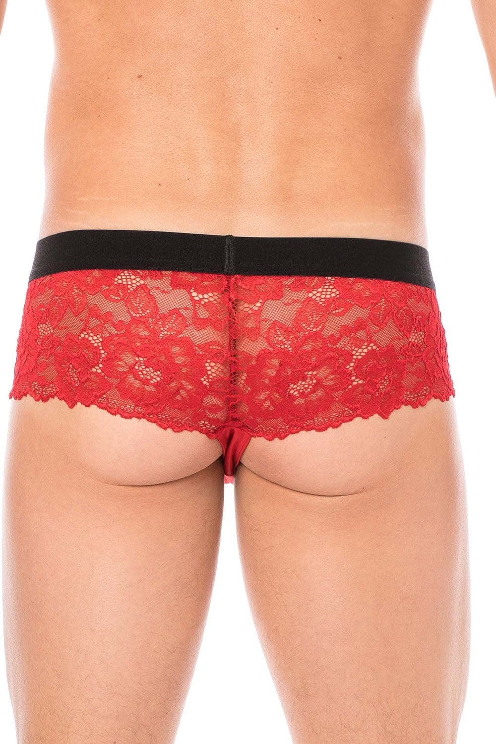 Mini-Pant rouge en dentelle délicate - LM2006-68RED