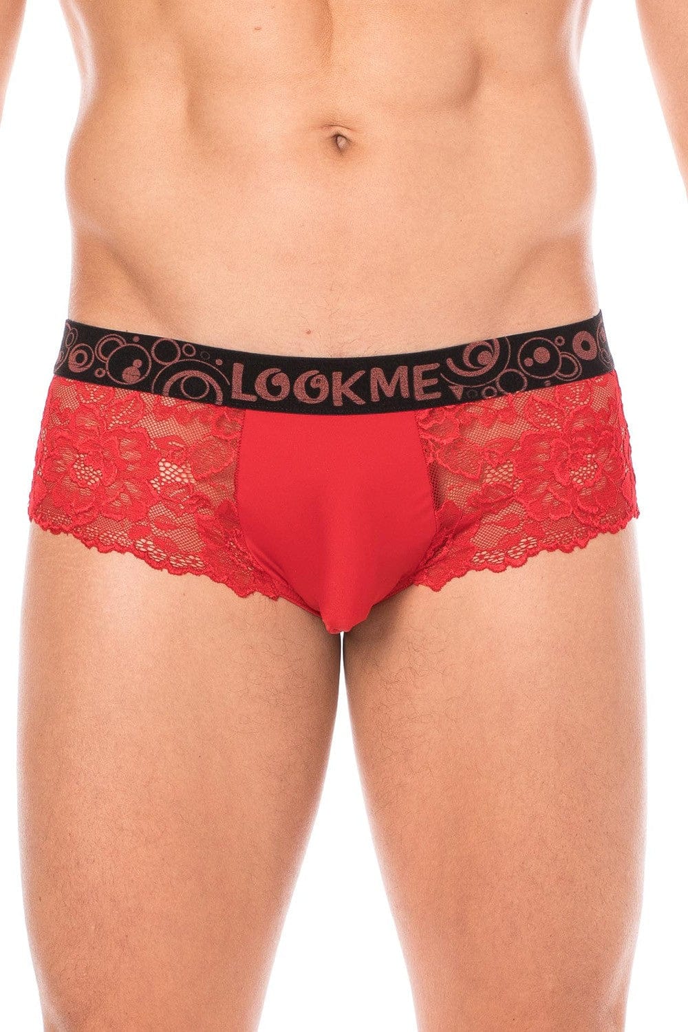 Mini-Pant rouge en dentelle délicate - LM2006-68RED